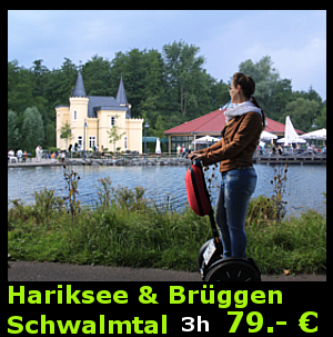 mit dem Segway durch Brüggen und um den Hariksee, NRW